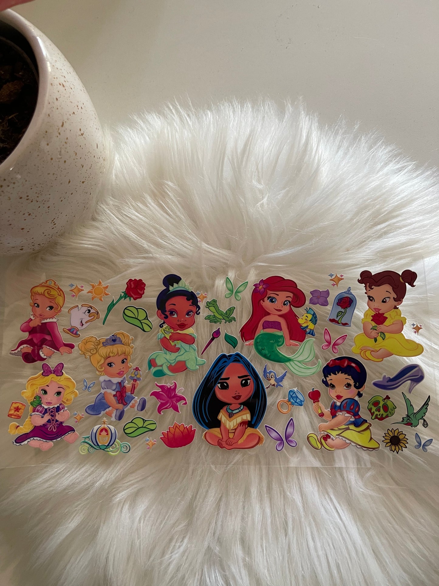 Disney baby princesses UV DTF transfers