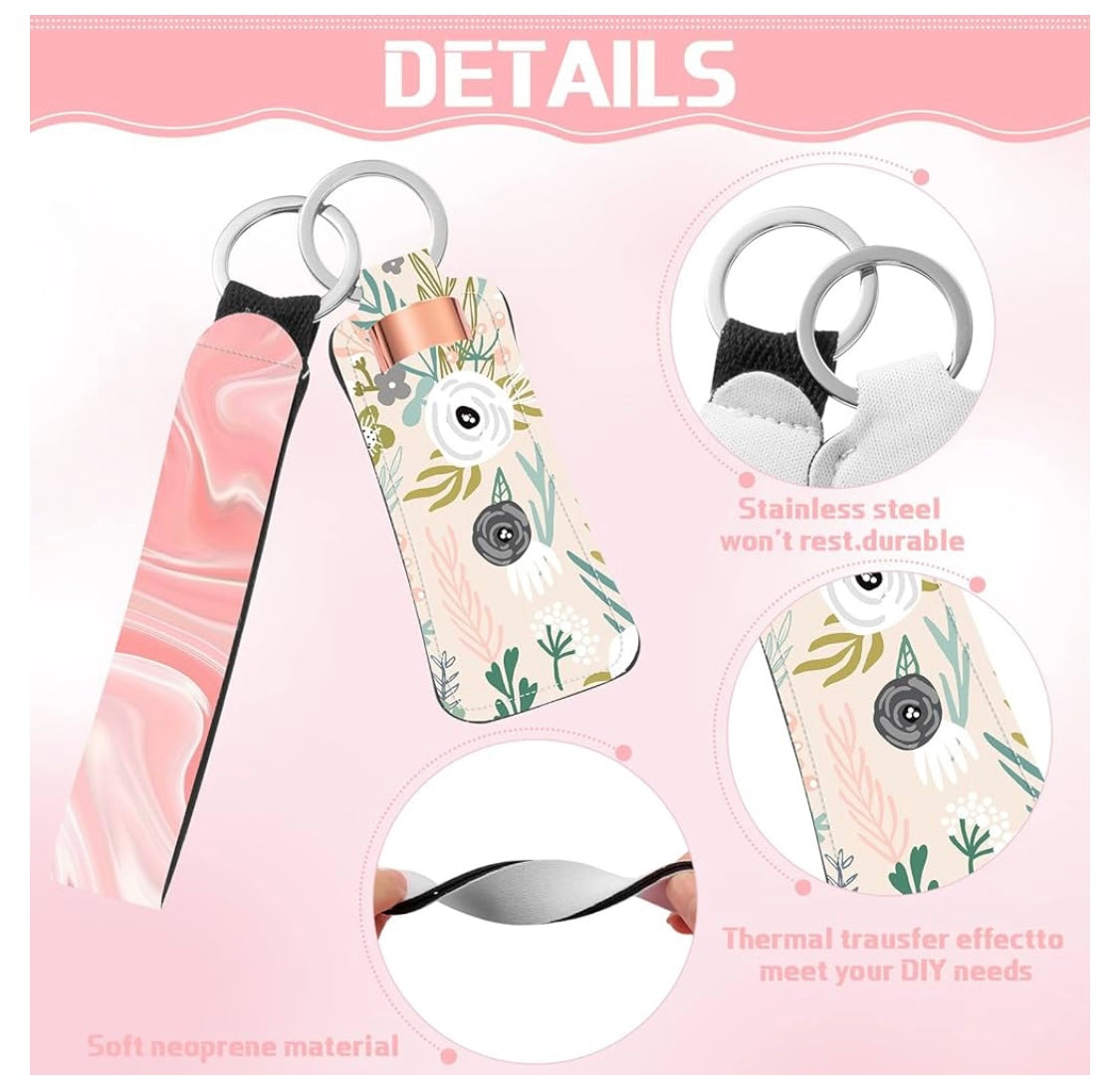 Lipstick Holder Keychains for Sublimation